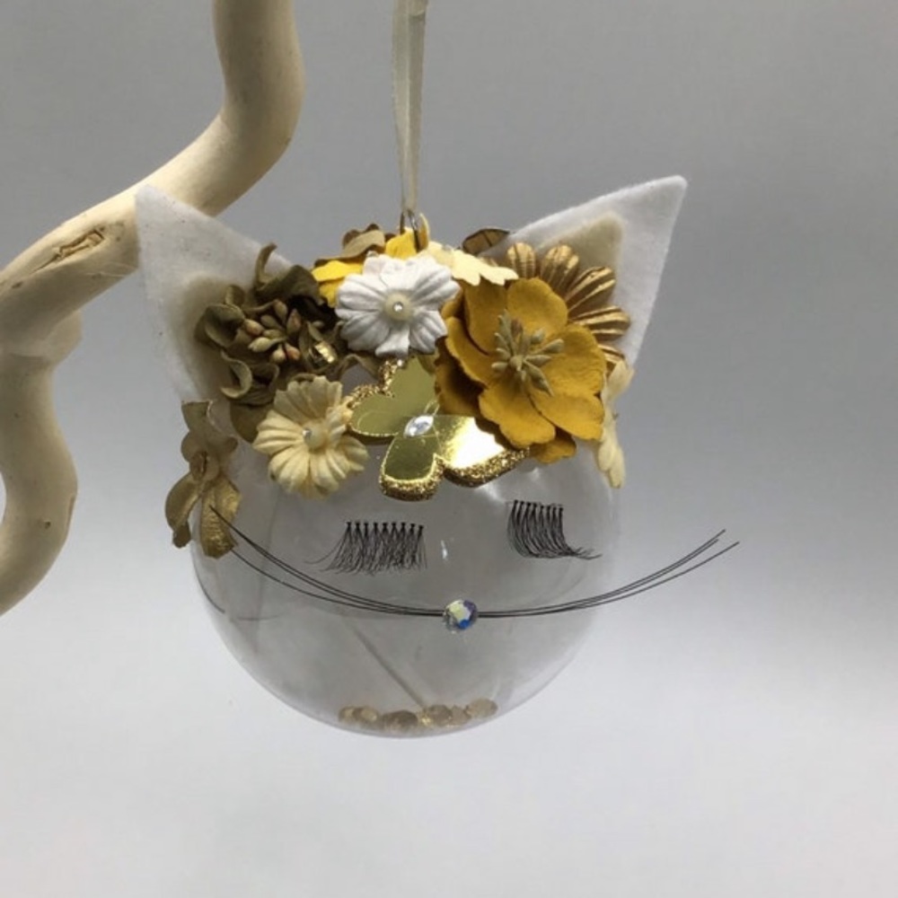 Golden Cat Ornament